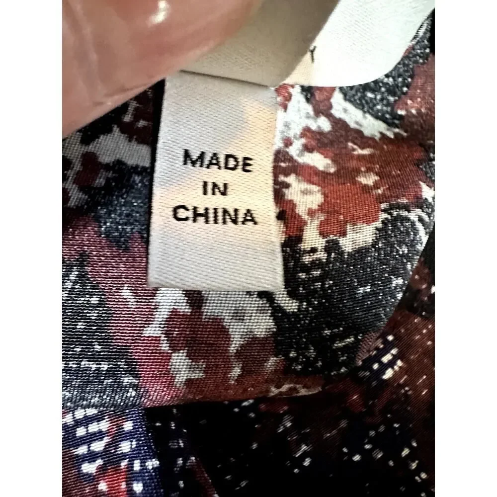 DEREK LAM 10 CROSBY Women's Bell Sleeve Allover Print Mini Dress Black Size 6